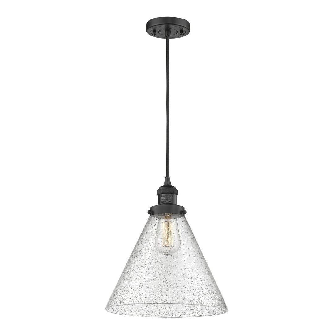 Innovations Franklin Restoration 201C-BK-G44-L Pendant Light - Matte Black