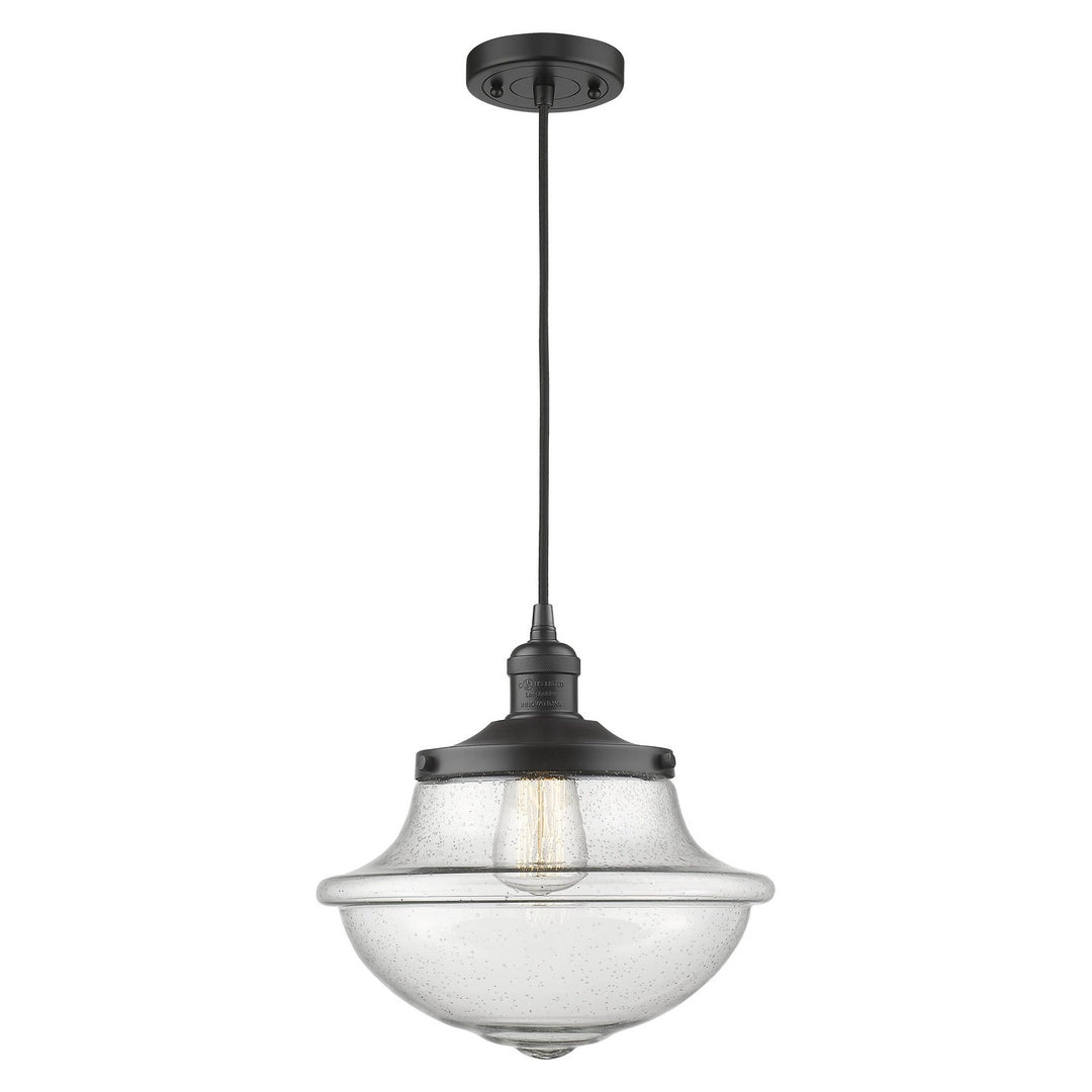 Innovations Oxford School House 201C-BK-G542SDY Pendant Light - Matte Black
