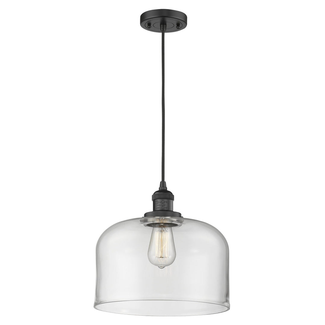 Innovations Franklin Restoration 201C-BK-G72-L Pendant Light - Matte Black