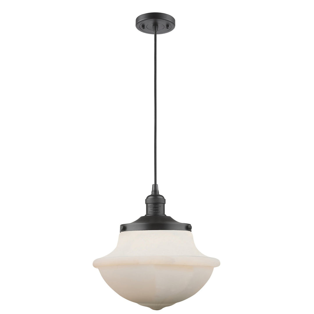 Innovations Oxford School House 201C-OB-G542W Pendant Light - Oil Rubbed Bronze