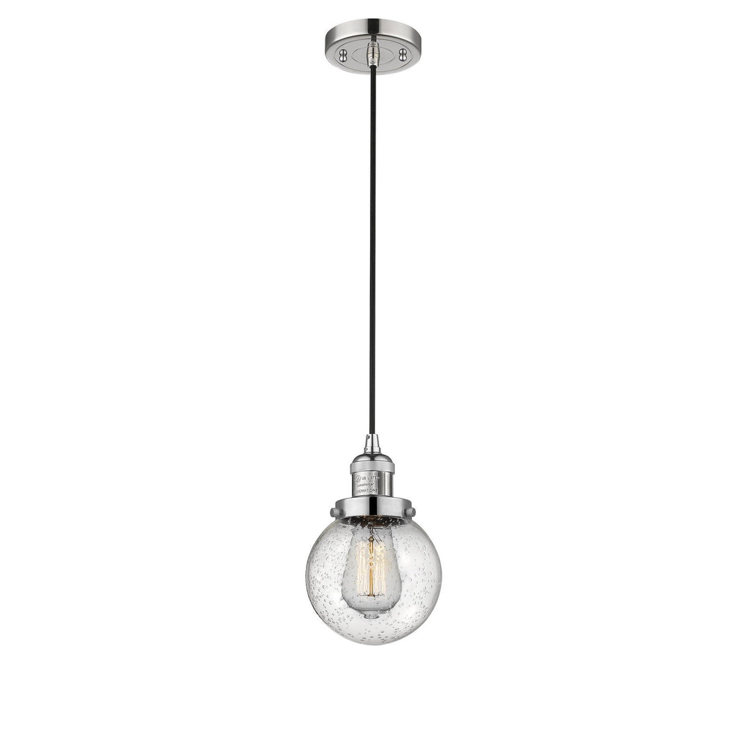 Innovations Franklin Restoration 201C-PN-G204-6 Pendant Light - Polished Nickel