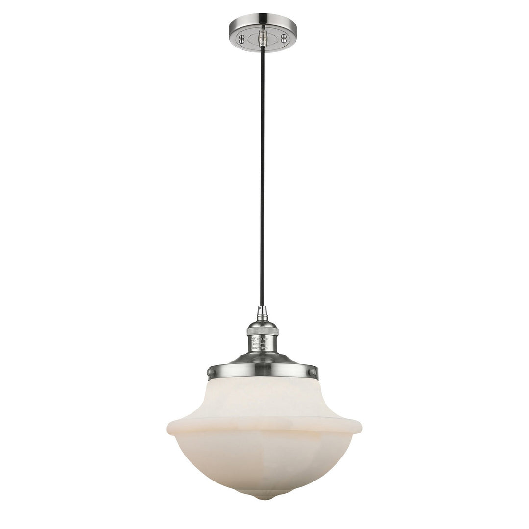 Innovations Oxford School House 201C-PN-G542W Pendant Light - Polished Nickel