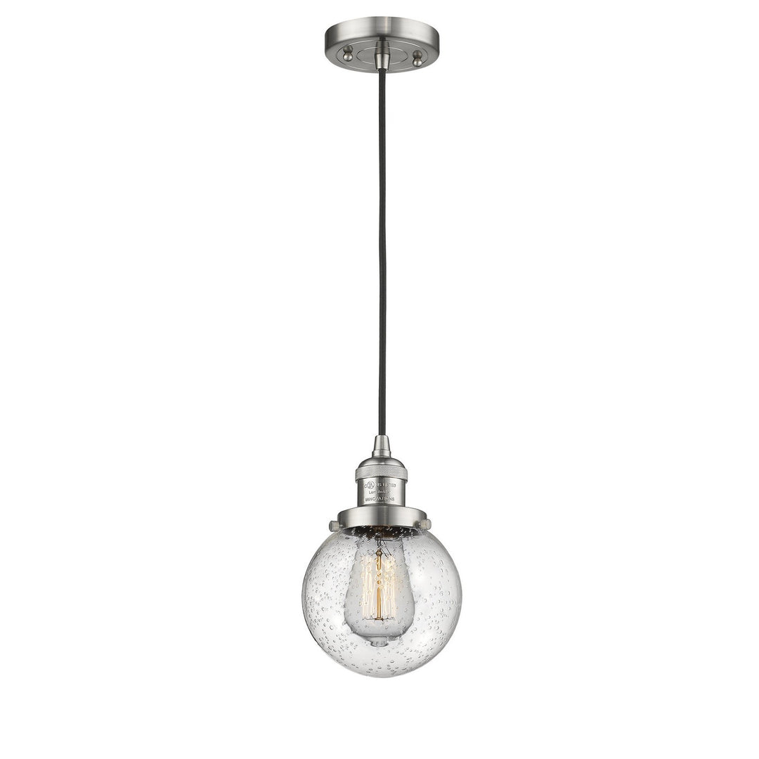 Innovations Franklin Restoration 201C-SN-G204-6 Pendant Light - Brushed Satin Nickel
