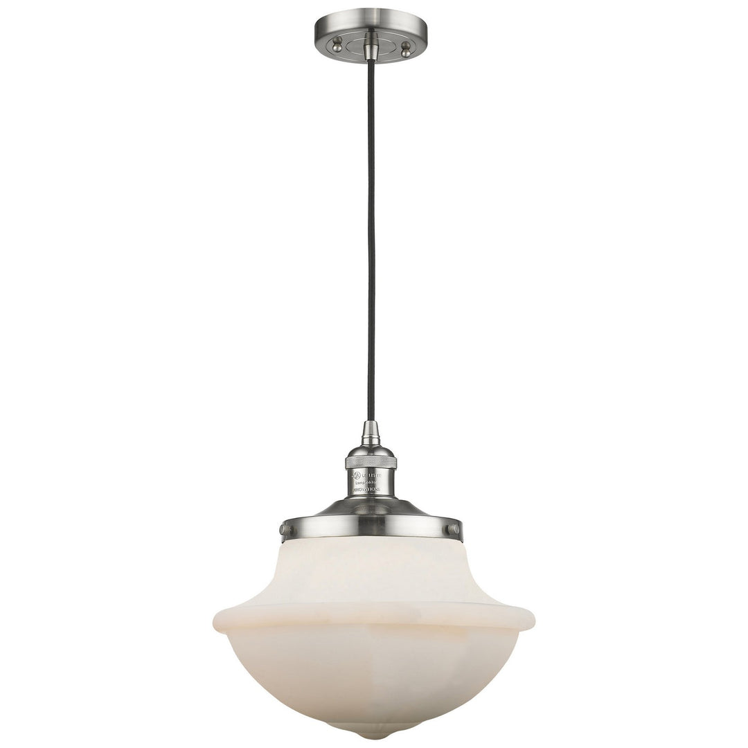 Innovations Oxford School House 201C-SN-G542W Pendant Light - Brushed Satin Nickel