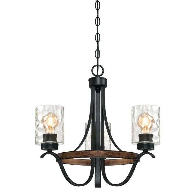 Westinghouse Barnwell 6331800 Chandelier Light - Textured Iron And Barnwood