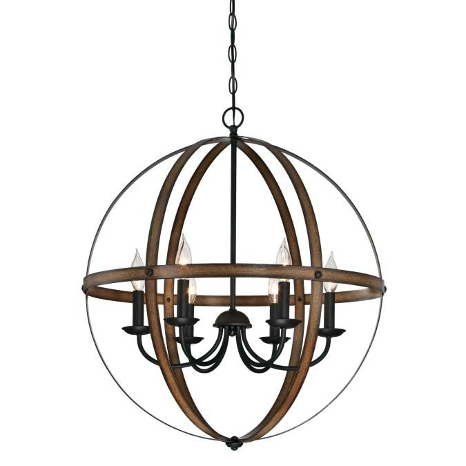 Westinghouse Stella Mira 6333600 Chandelier Light - Barnwood And Oil Rubbed Bronze