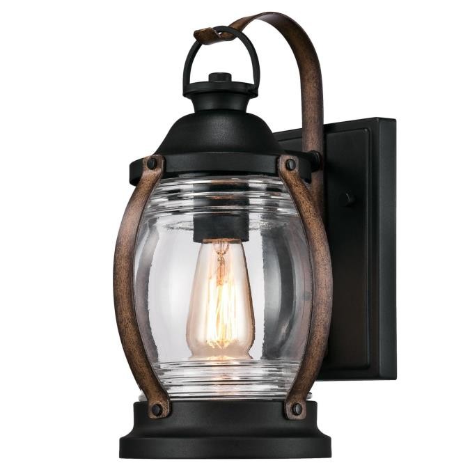 Westinghouse Lighting 6335100  Canyon Outdoor Textured Black And Barnwood