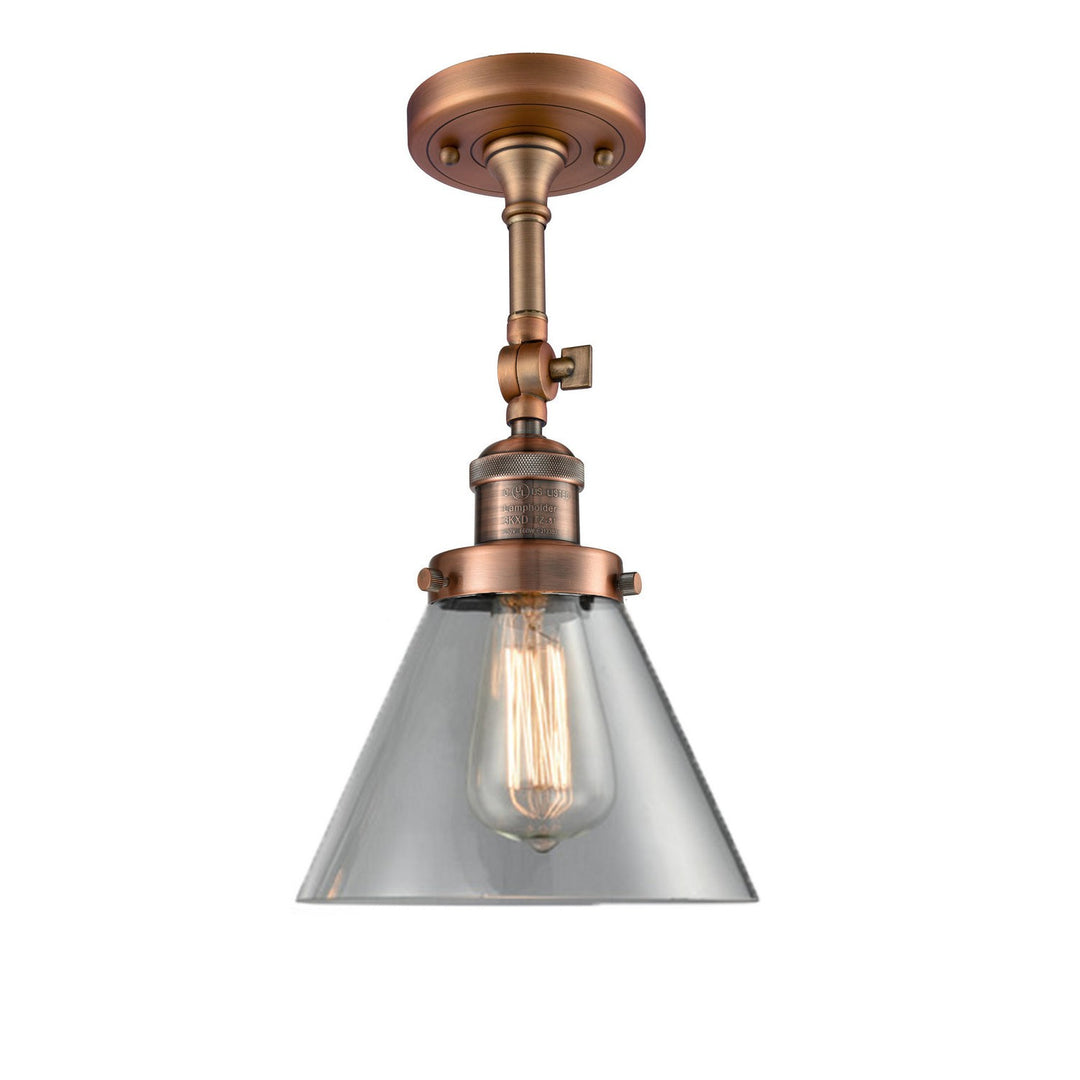 Innovations Franklin Restoration 201F-AC-G42-LED Ceiling Light - Antique Copper