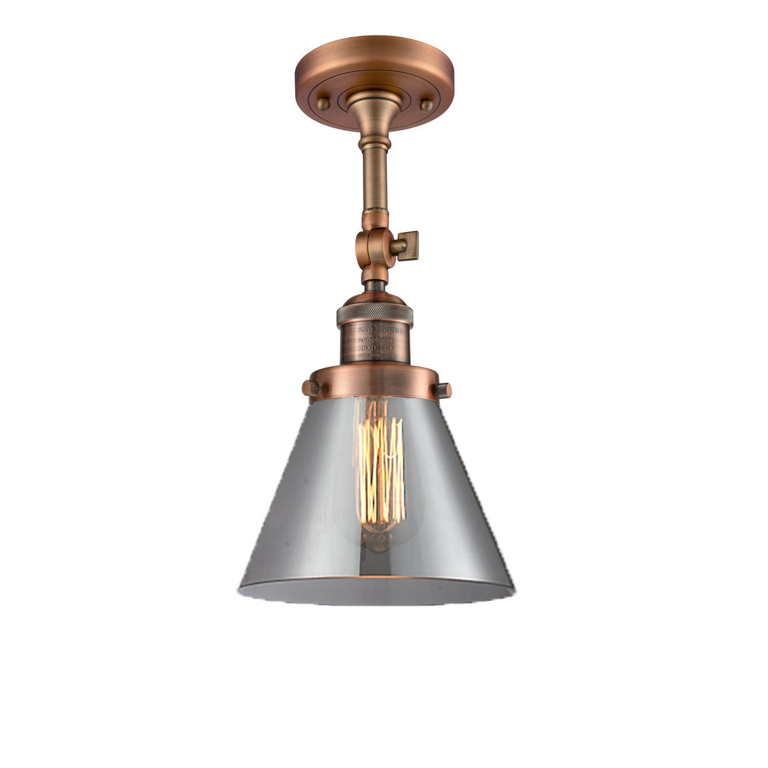 Innovations Franklin Restoration 201F-AC-G43-LED Ceiling Light - Antique Copper