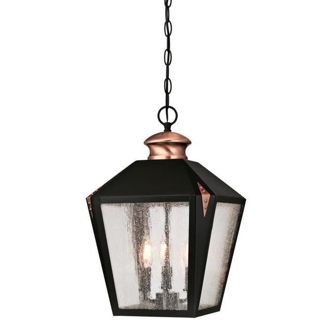 Westinghouse Lighting 6339100  Valley Forge Outdoor Matte Black With Washed Copper Accents