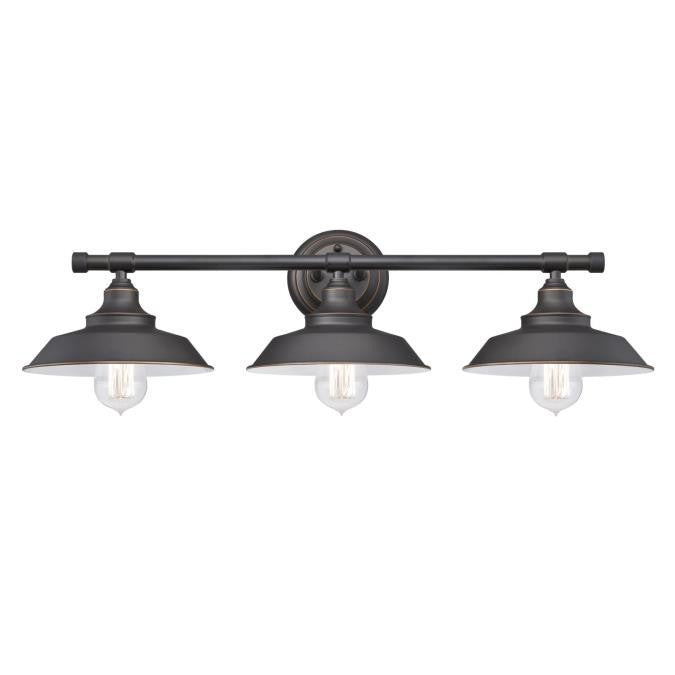 Westinghouse Iron Hill 6343400 Bath Vanity Light 11 in. wide - Oil Rubbed Bronze With Highlights