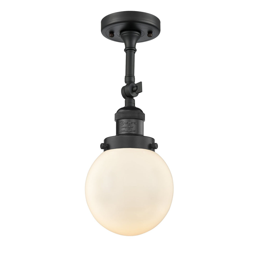 Innovations Franklin Restoration 201F-BK-G201-6 Ceiling Light - Matte Black