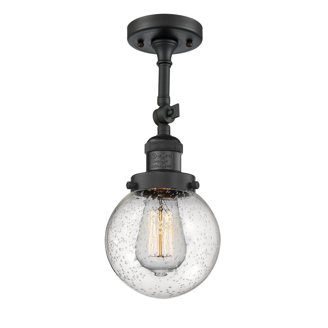 Innovations Franklin Restoration 201F-BK-G204-6 Ceiling Light - Matte Black