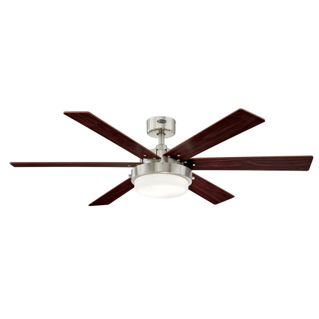 Westinghouse Alloy Ii 7205100 Ceiling Fan - Brushed Nickel, Rosewood / Light Maple/