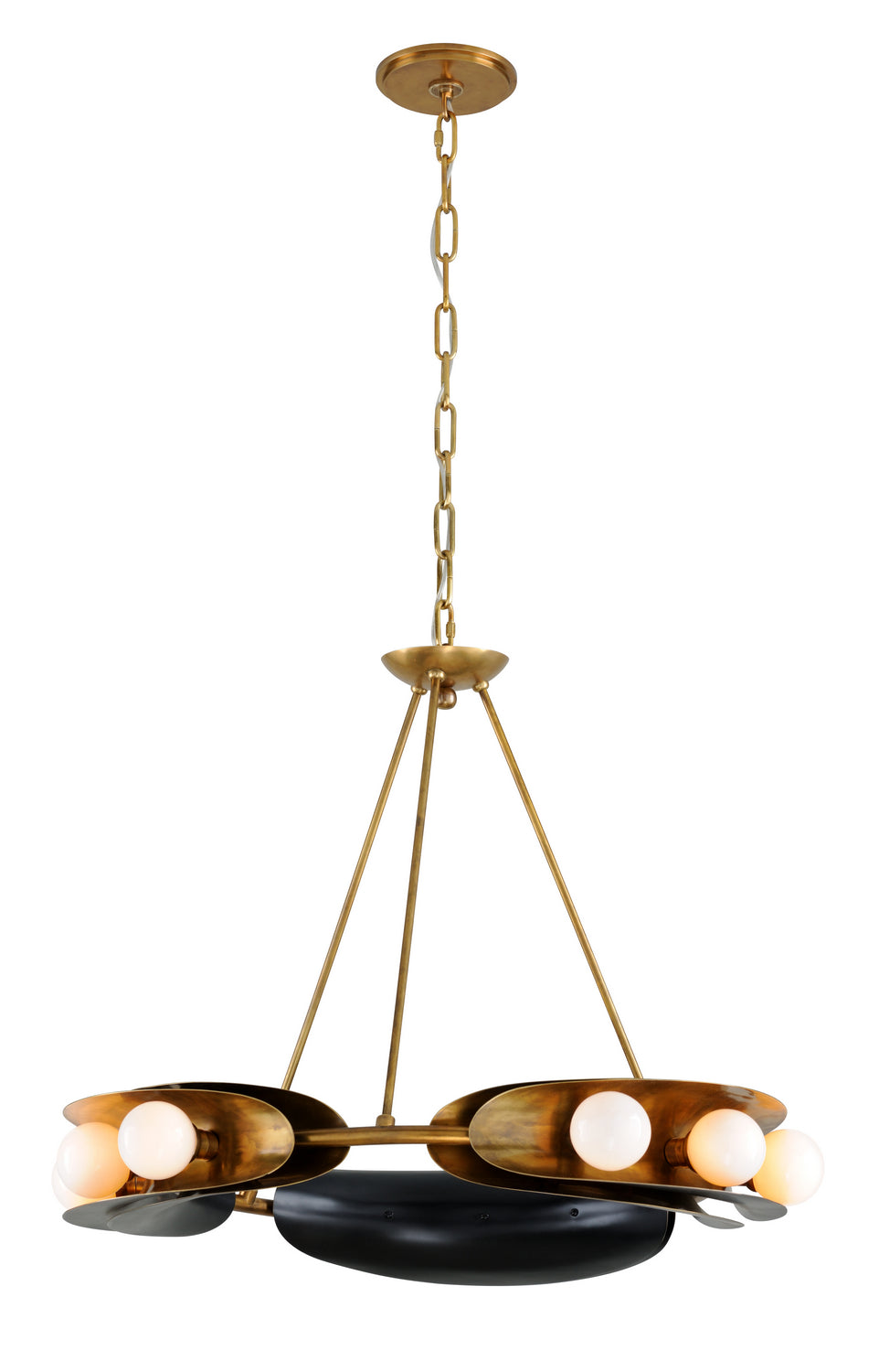 Corbett Hopper 271-09-VB/BBR Chandelier Light - Vintage Brass Bronze Accents