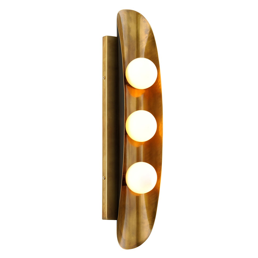 Corbett Hopper 271-13-VB/BBR Wall Sconce Light - Vintage Brass Bronze Accents