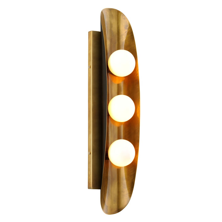 Corbett Hopper 271-13-VB/BBR Wall Sconce Light - Vintage Brass Bronze Accents