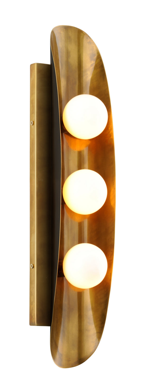 Corbett Hopper 271-13-VB/BBR Wall Sconce Light - Vintage Brass Bronze Accents