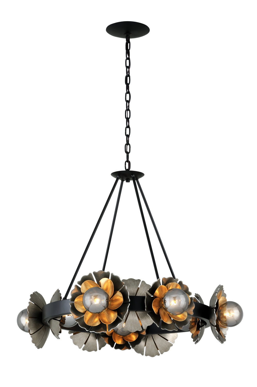 Corbett Magic Garden 278-010 Chandelier Light - Black Graphite Bronze Leaf