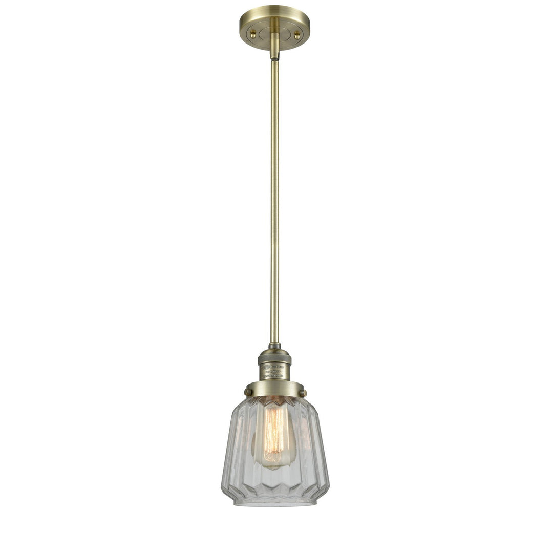 Innovations Franklin Restoration 201S-AB-G142 Pendant Light - Antique Brass