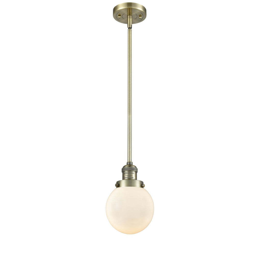 Innovations Franklin Restoration 201S-AB-G201-6 Pendant Light - Antique Brass