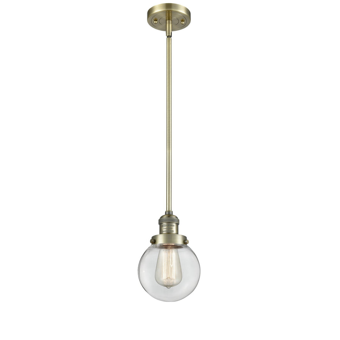 Innovations Franklin Restoration 201S-AB-G202-6 Pendant Light - Antique Brass
