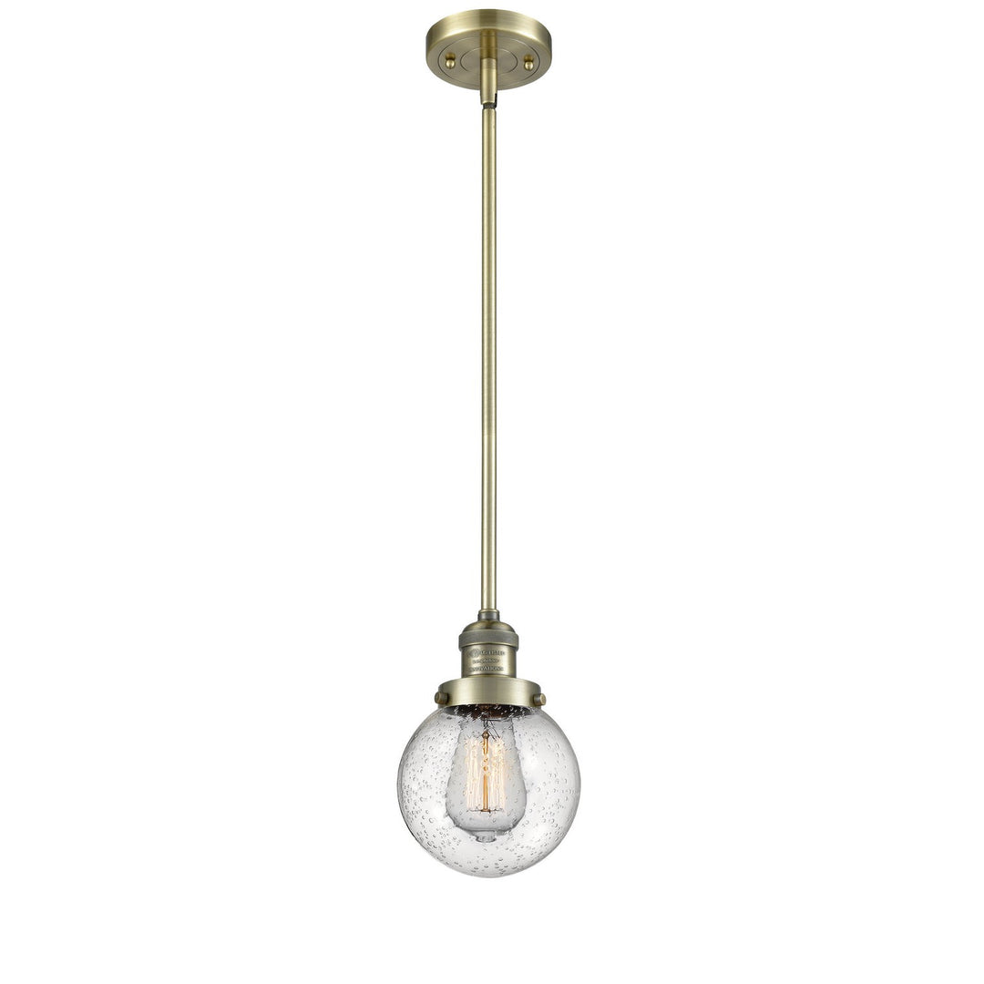 Innovations Franklin Restoration 201S-AB-G204-6-LED Pendant Light - Antique Brass
