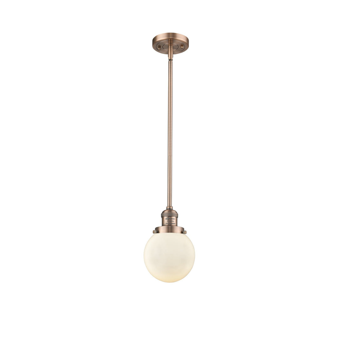 Innovations Franklin Restoration 201S-AC-G201-6 Pendant Light - Antique Copper