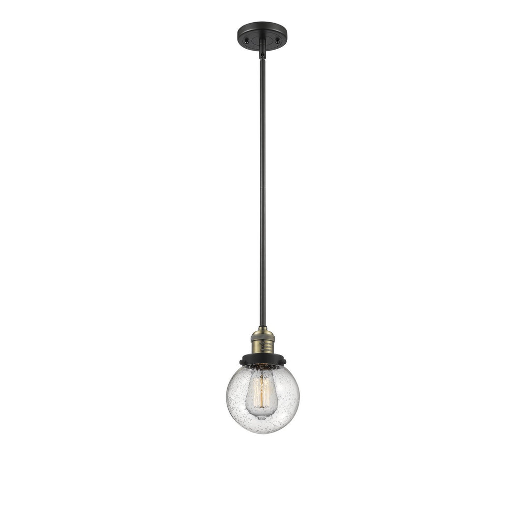 Innovations Franklin Restoration 201S-BAB-G204-6-LED Pendant Light - Black Antique Brass