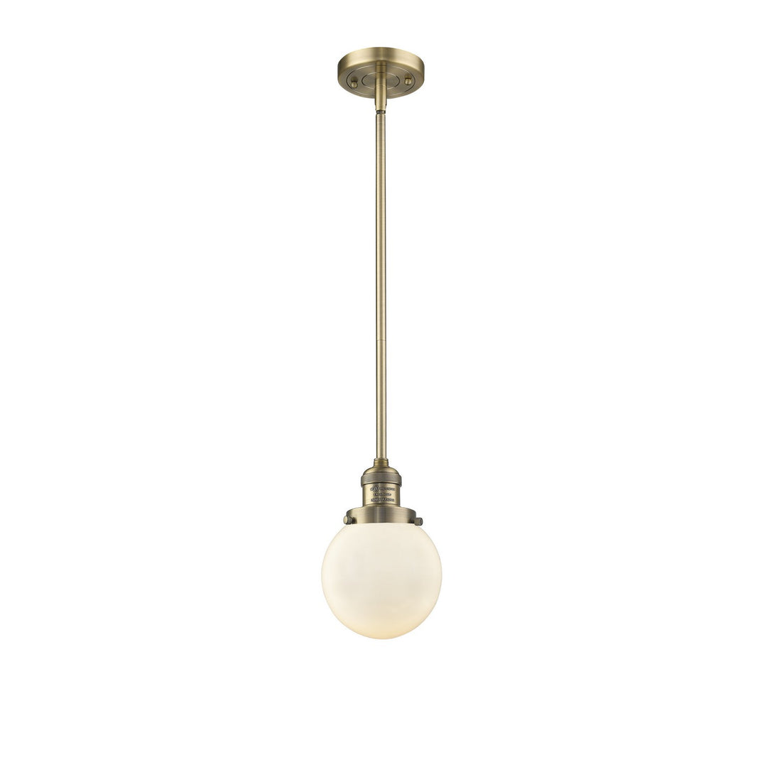 Innovations Franklin Restoration 201S-BB-G201-6 Pendant Light - Brushed Brass