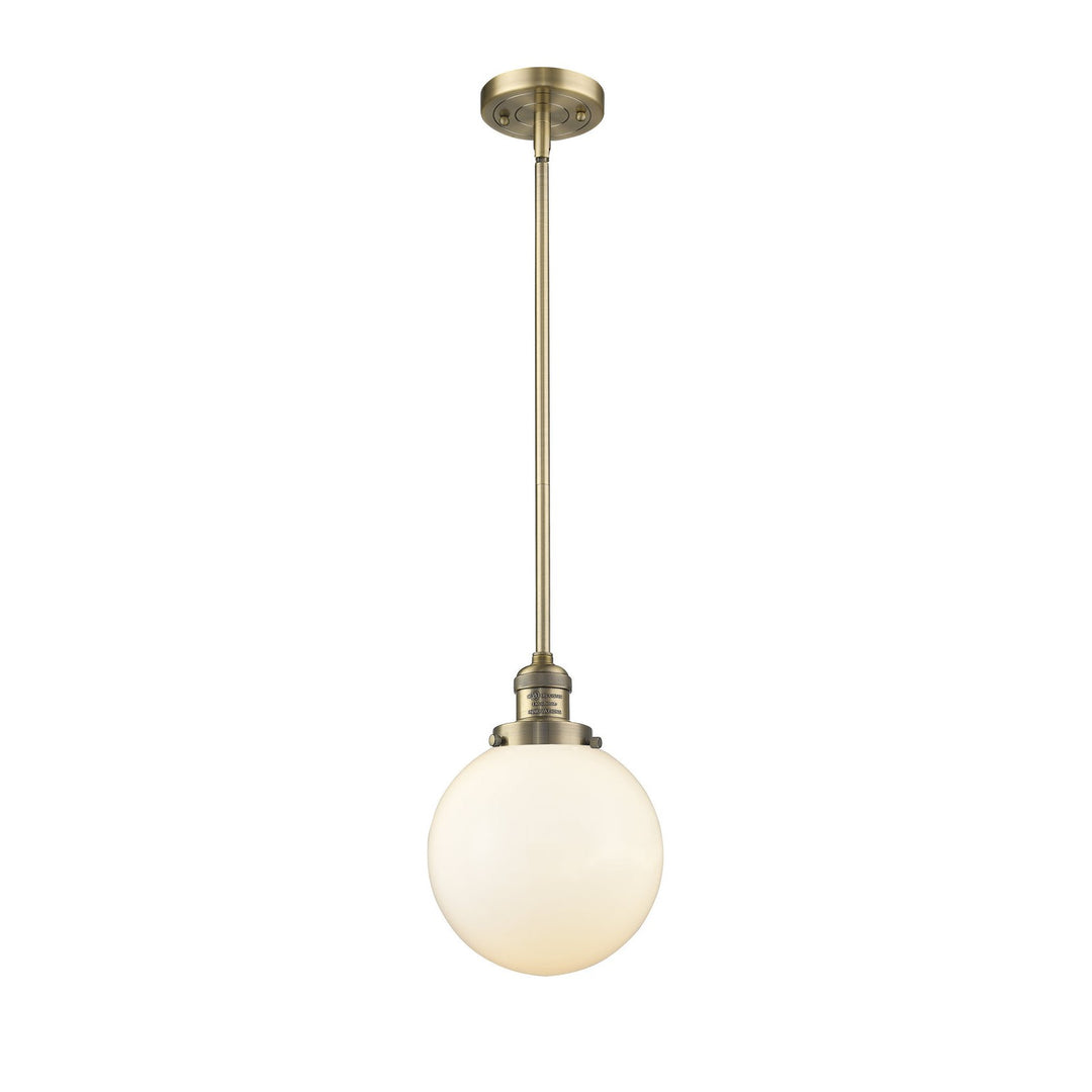 Innovations Franklin Restoration 201S-BB-G201-8 Pendant Light - Brushed Brass