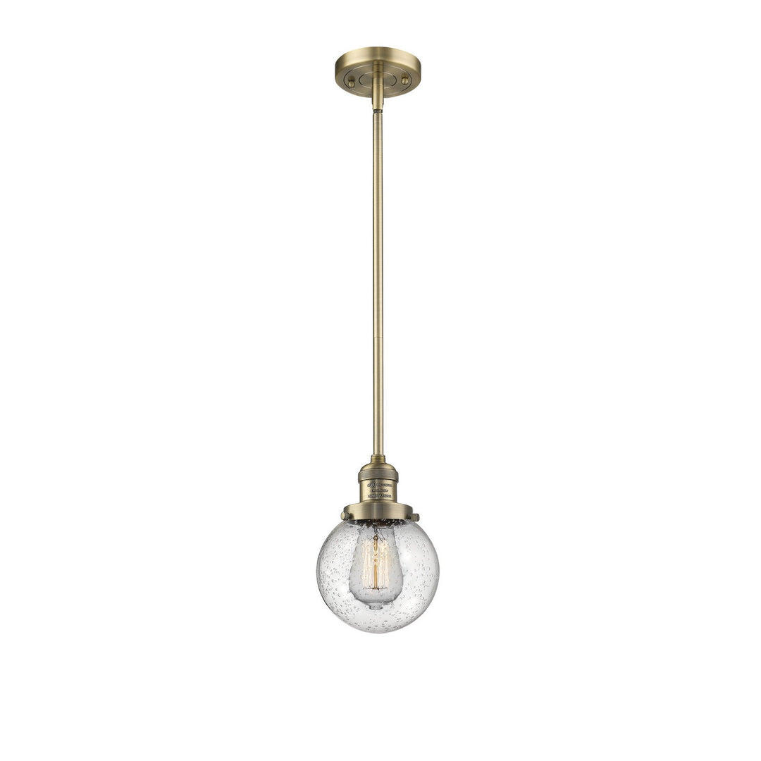 Innovations Franklin Restoration 201S-BB-G204-6 Pendant Light - Brushed Brass