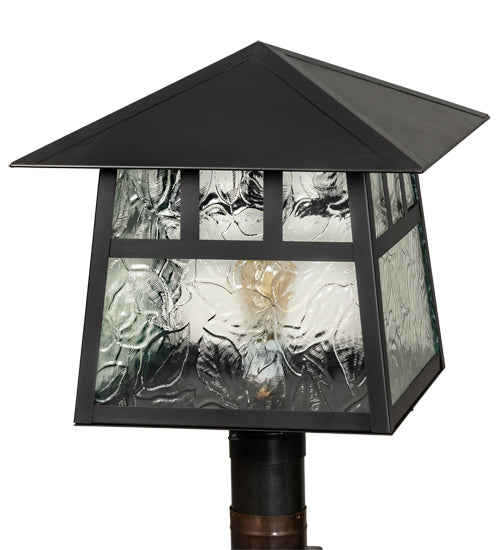 Meyda Tiffany Lighting 92776 Stillwater One Light Post Mount Outdoor Bronze / Dark