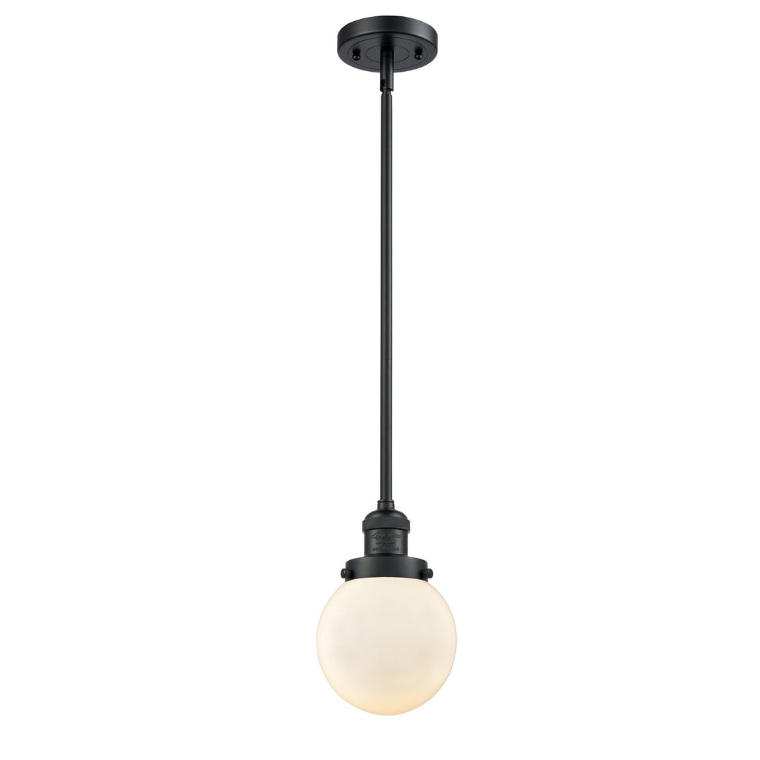 Innovations Franklin Restoration 201S-BK-G201-6 Pendant Light - Matte Black