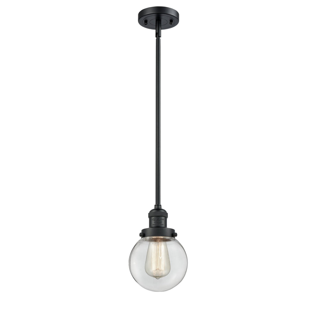 Innovations Franklin Restoration 201S-BK-G202-6 Pendant Light - Matte Black