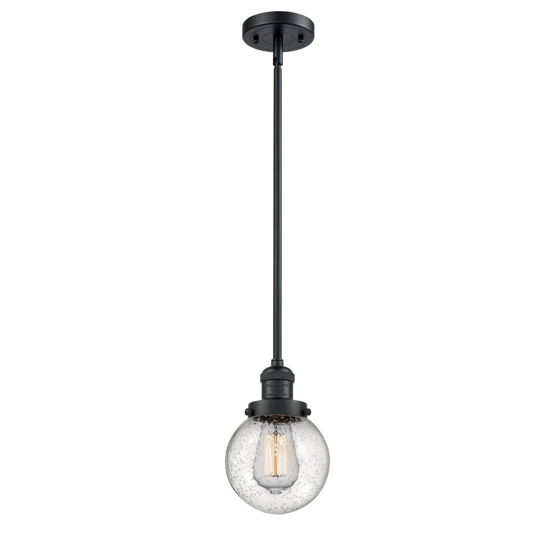 Innovations Franklin Restoration 201S-BK-G204-6 Pendant Light - Matte Black