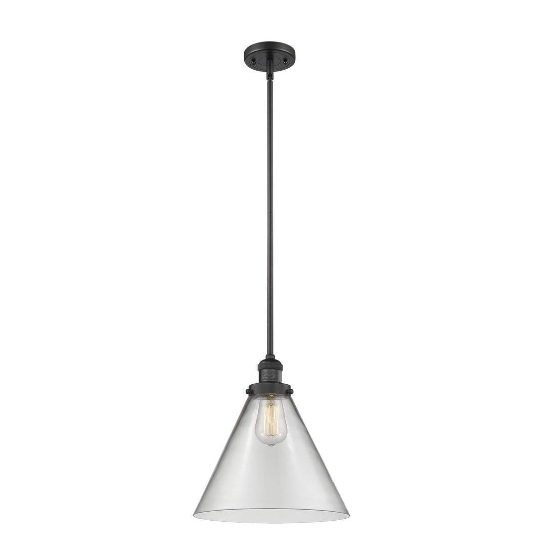 Innovations Franklin Restoration 201S-BK-G42-L Pendant Light - Matte Black