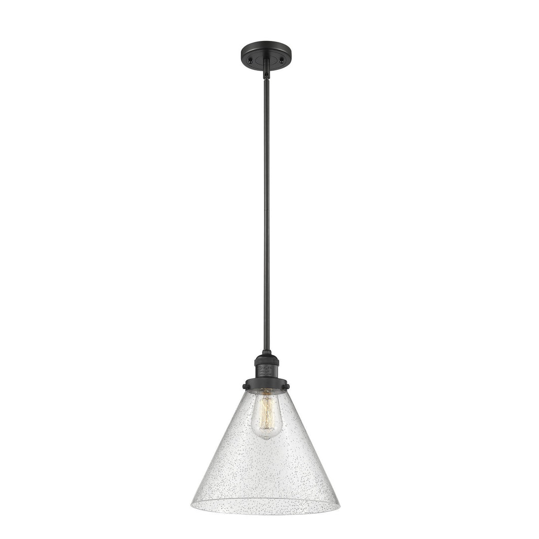 Innovations Franklin Restoration 201S-BK-G44-L Pendant Light - Matte Black