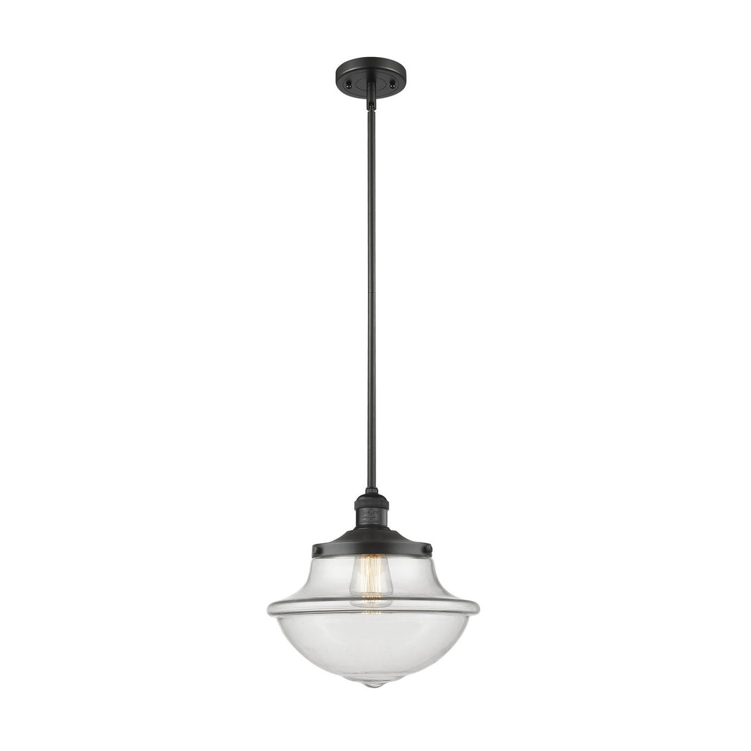 Innovations Oxford School House 201S-BK-G542CL Pendant Light - Matte Black