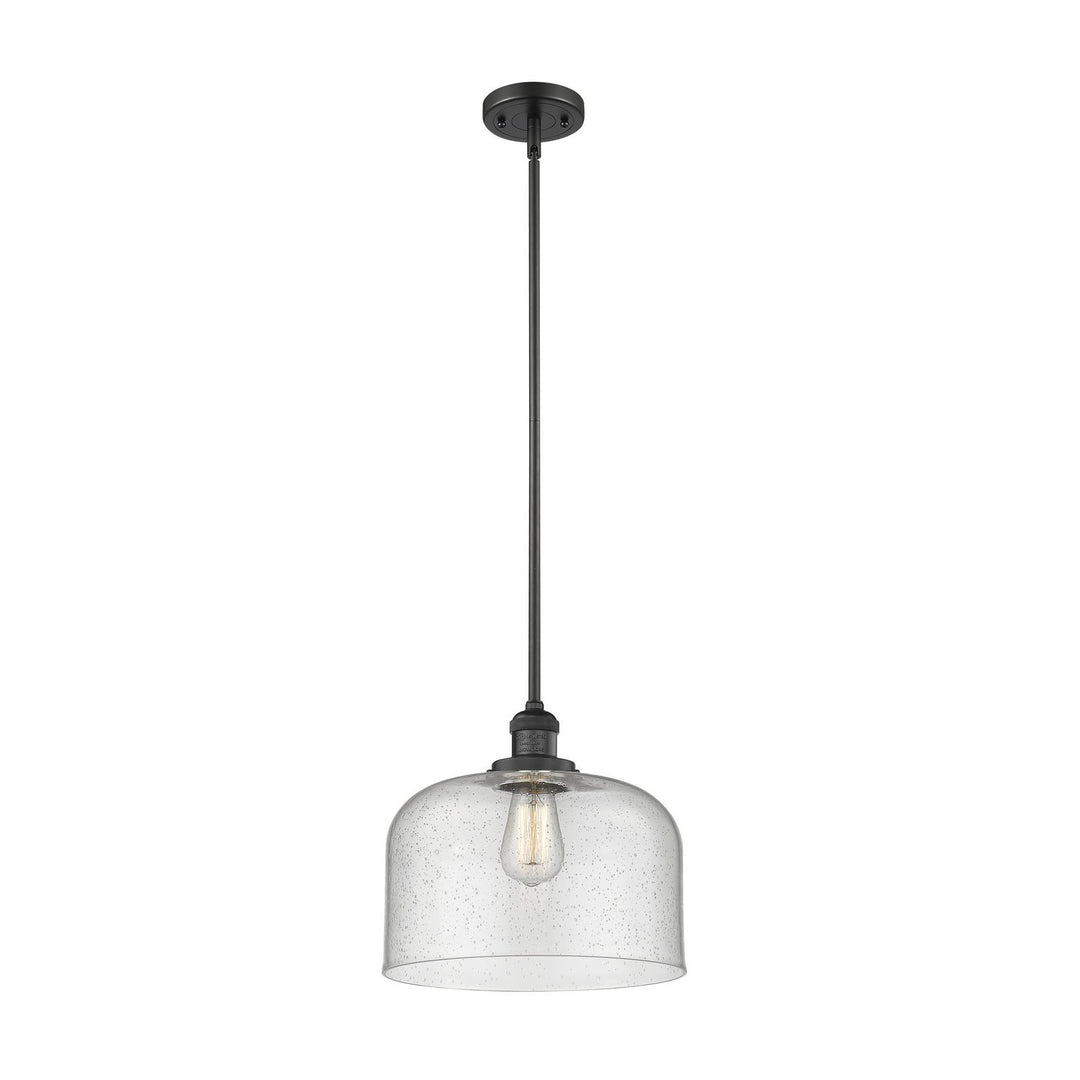 Innovations Franklin Restoration 201S-BK-G74-L Pendant Light - Matte Black