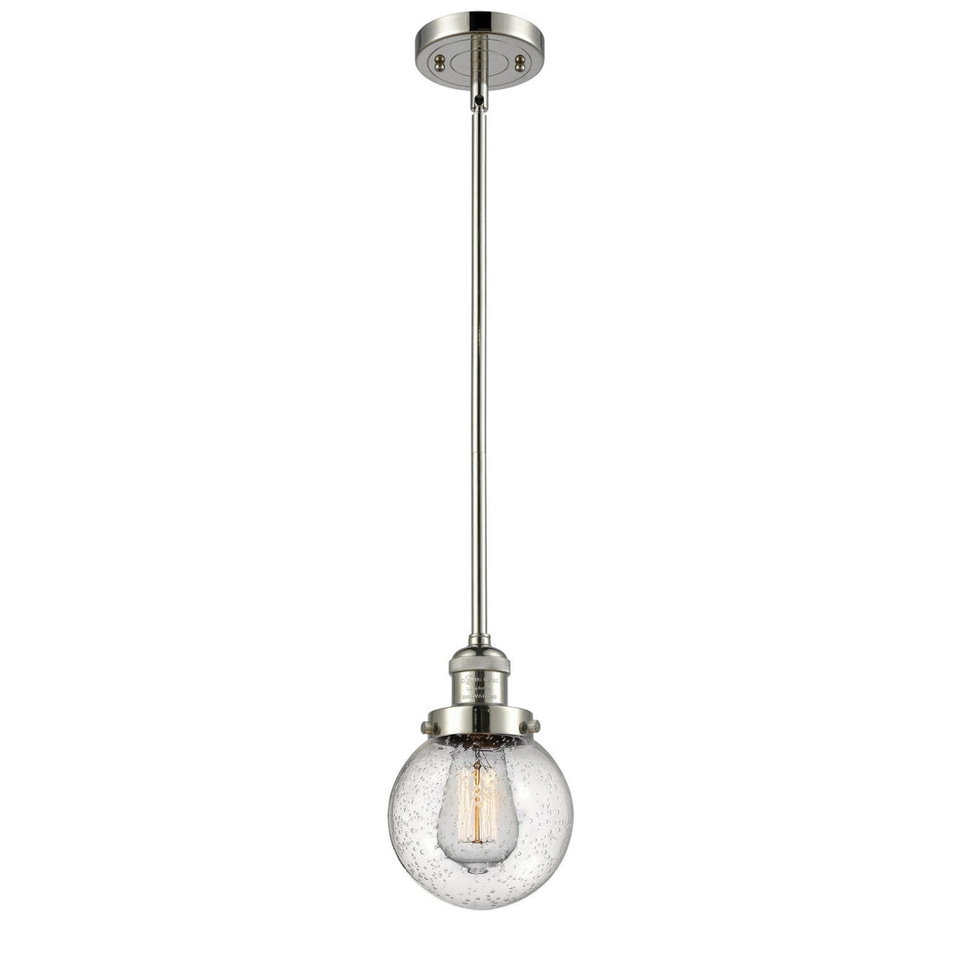 Innovations Franklin Restoration 201S-PN-G204-6-LED Pendant Light - Polished Nickel