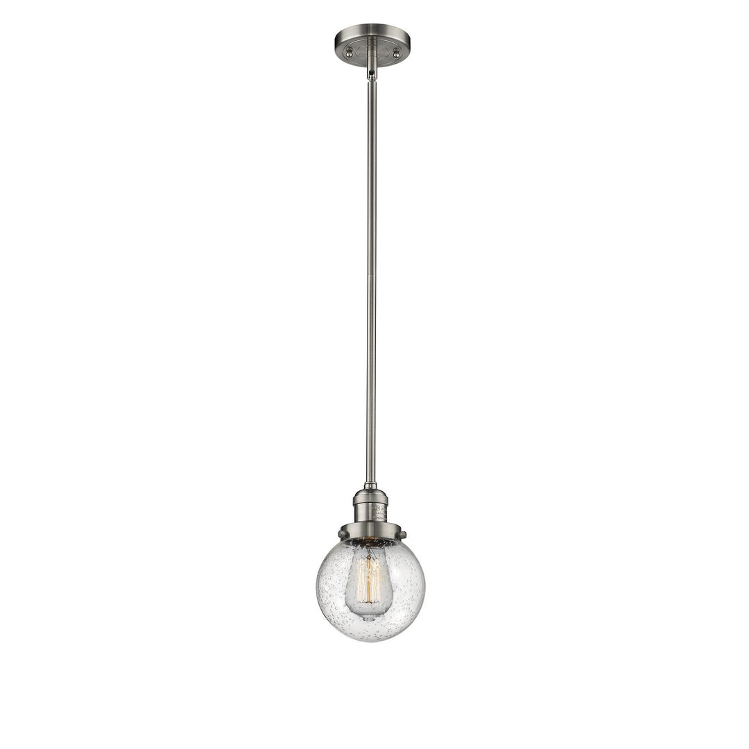 Innovations Franklin Restoration 201S-SN-G204-6 Pendant Light - Brushed Satin Nickel