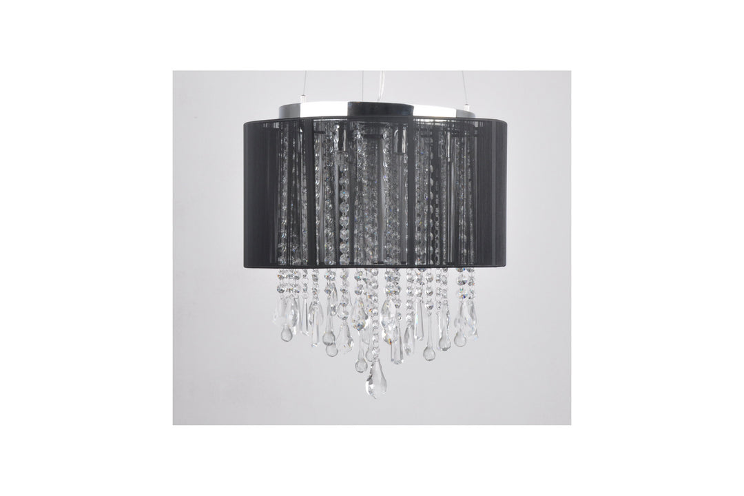 Avenue Beverly Dr. HF1501-BLK Chandelier Light - Black Silk String