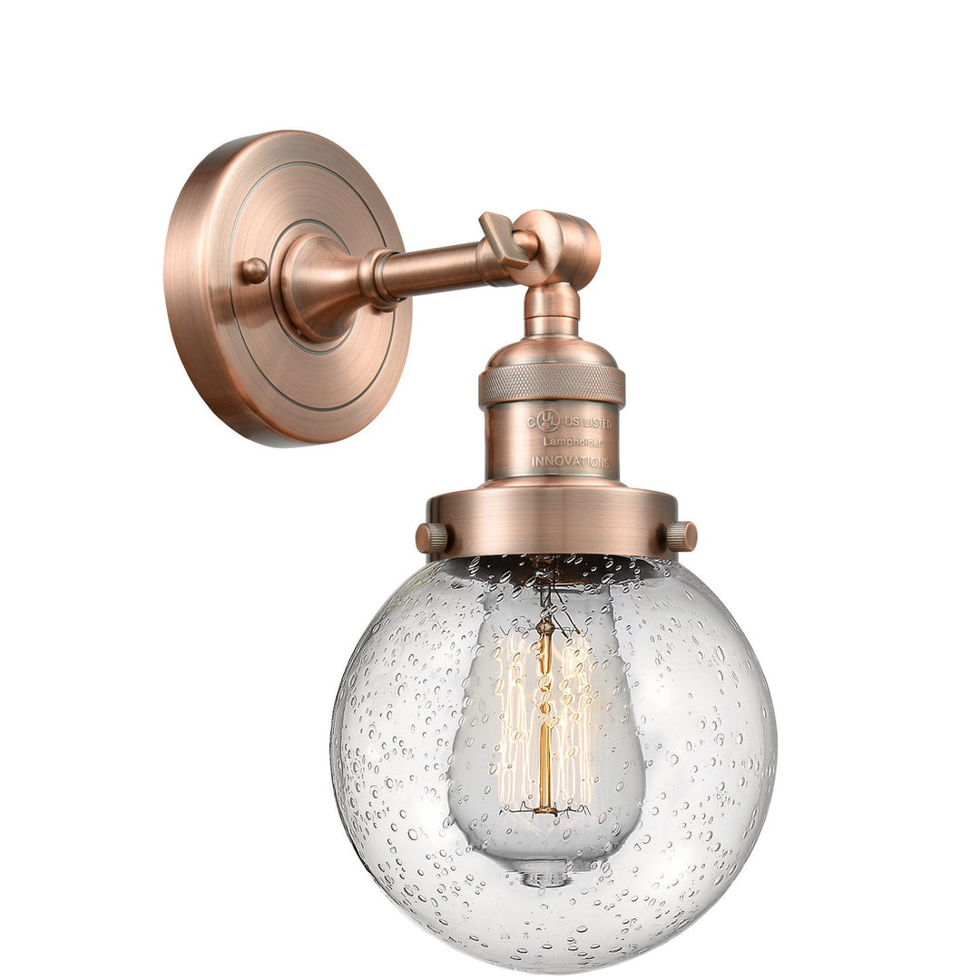 Innovations Franklin Restoration 203-AC-G204-6 Wall Sconce Light - Antique Copper