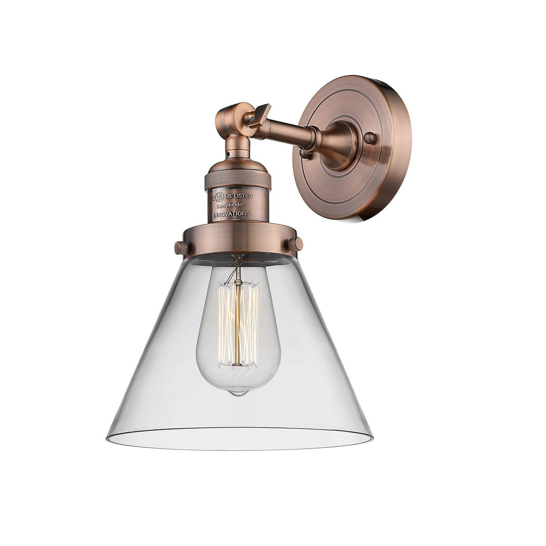 Innovations Franklin Restoration 203-AC-G42-LED Wall Sconce Light - Antique Copper