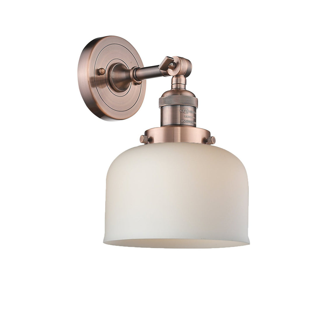 Innovations Franklin Restoration 203-AC-G71-LED Wall Sconce Light - Antique Copper