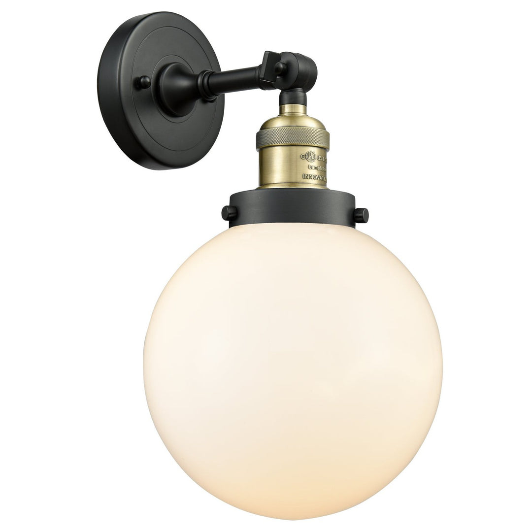 Innovations Franklin Restoration 203-BAB-G201-8 Wall Sconce Light - Black Antique Brass