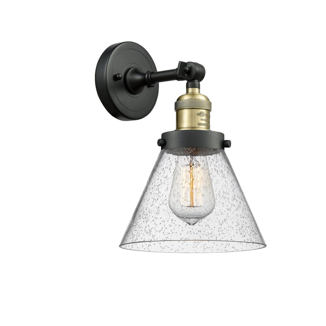 Innovations Franklin Restoration 203-BAB-G44 Wall Sconce Light - Black Antique Brass