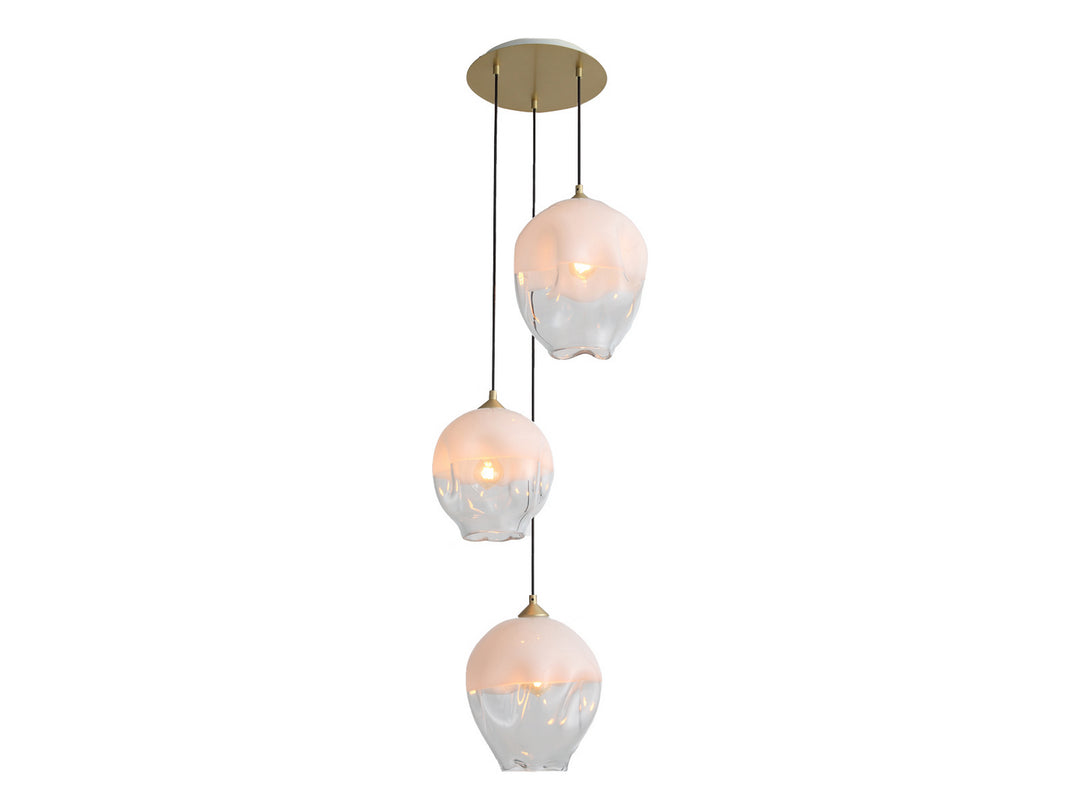 Avenue Sonoma Ave. HF8143-BB-WH Pendant Light - Brushed Brass