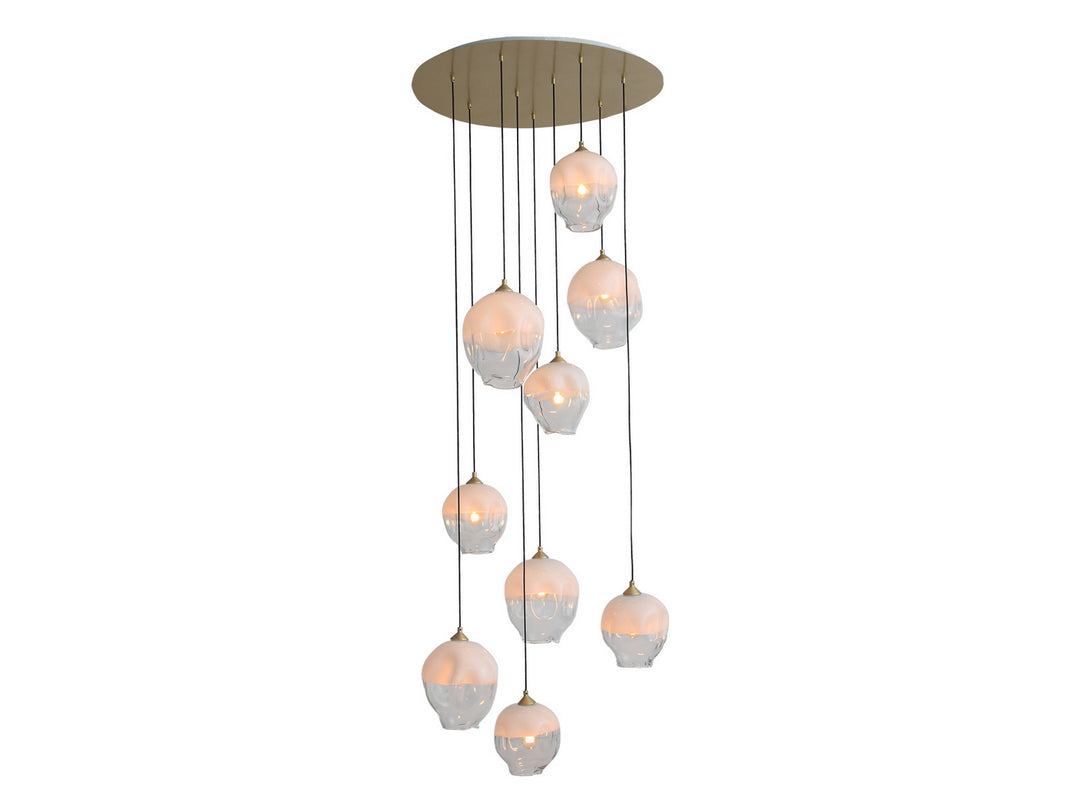 Avenue Sonoma Ave. HF8149-BB-WH Chandelier Light - Brushed Brass